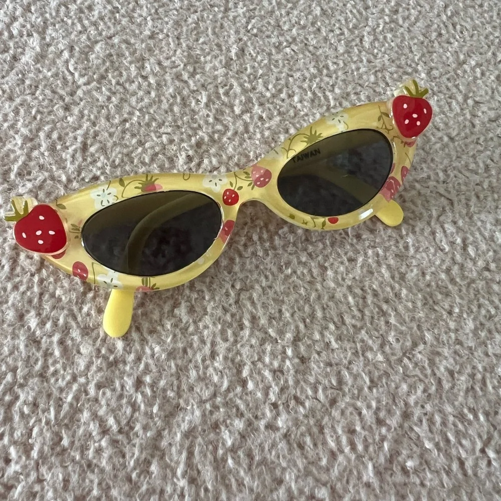 Yellow Strawberry Sunglasses for Baby